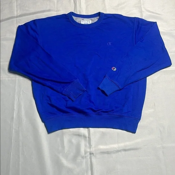CHAMPION Royal Blue Sweatshirt with Monochromatic Logo - Picture 3 of 8